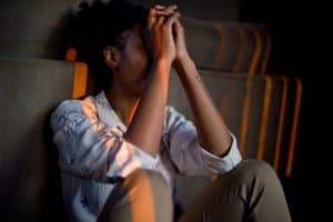 What is hypnotherapy used for? Alleviating emotional distress. Man on stairs. 
