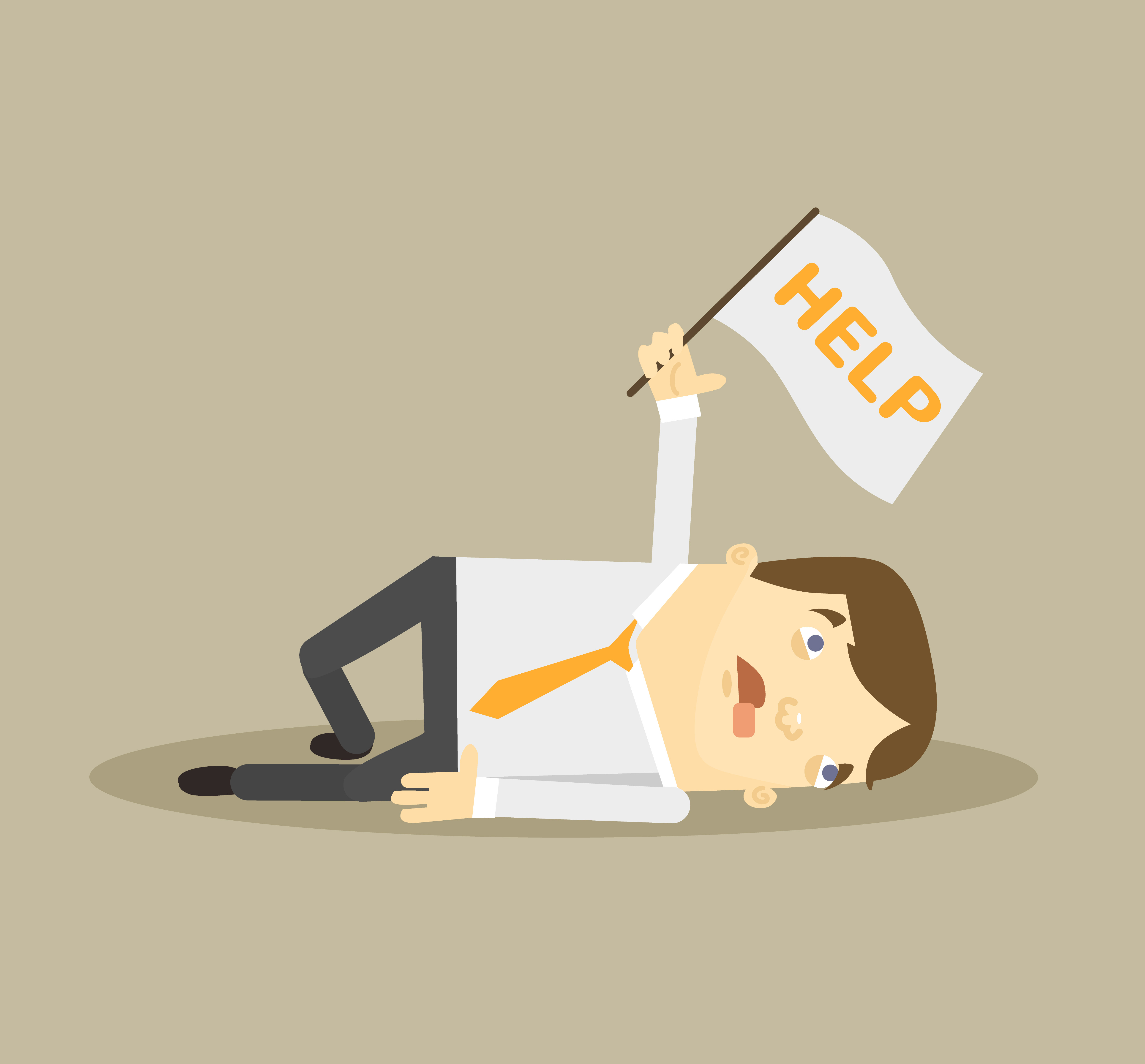 help cartoon man hypnotherapy resiliance hypnotherapist