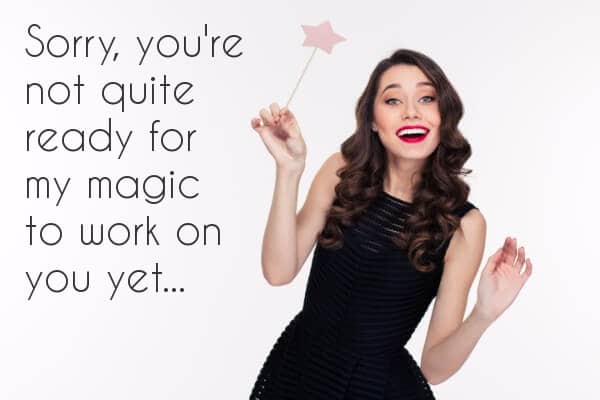 magic lamp wish dream fairy wand quote not ready yet hypnosis hypnotherapy rapid change shift one session