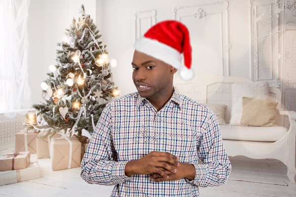 man christmas awkward nervous shy stress free hypnosis hypnotherapy