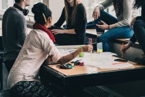 Work-life balance support network - group of friends
