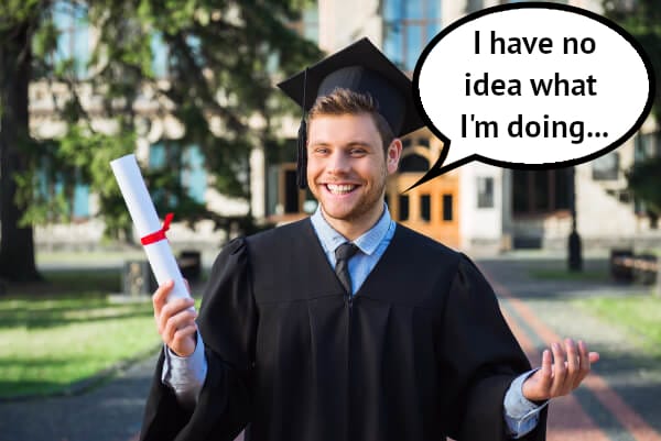 hypnotherapy qualification uncertainty - a graduate with a scroll