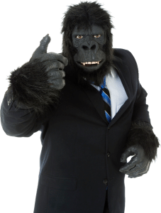 Hypnotherapy training course man in a monkey head